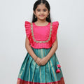 Kid's Semi Kanchi Silk Dress