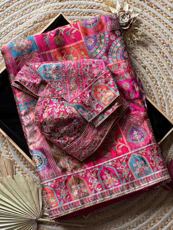 Fancy crepe saree – colour 1 – Arhas Couture