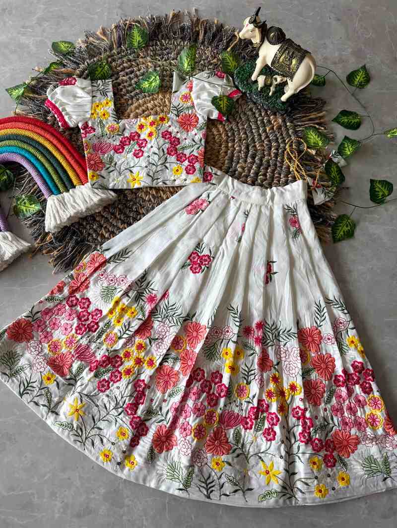 Kid's Space Silk Lehenga