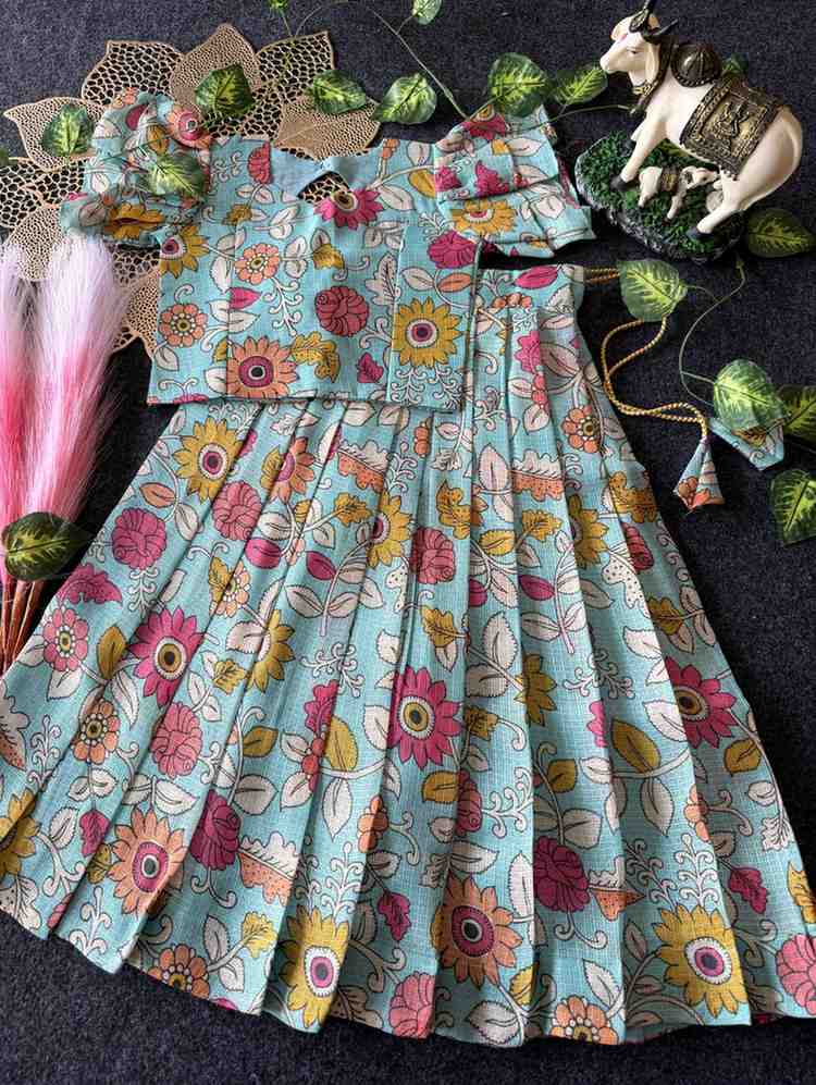 Kids Kalamkari lehenga – colour 1 – Arhas Couture