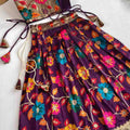 Kids silk blend lehenga – purple – Arhas Couture