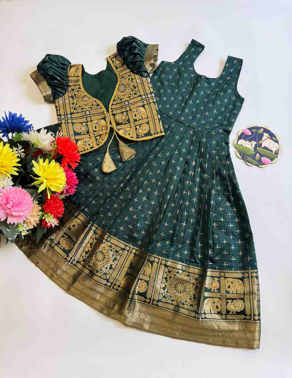 Kid's Soft Dola Silk Gowns