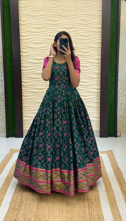Kanjivaraam Kalamkari Gowns