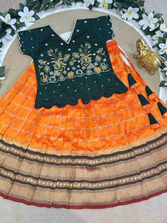 Kid's Soft Silk Lehengas