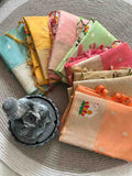 Fancy organza Paithani saree with traditional woven pallu – Arhas Couture