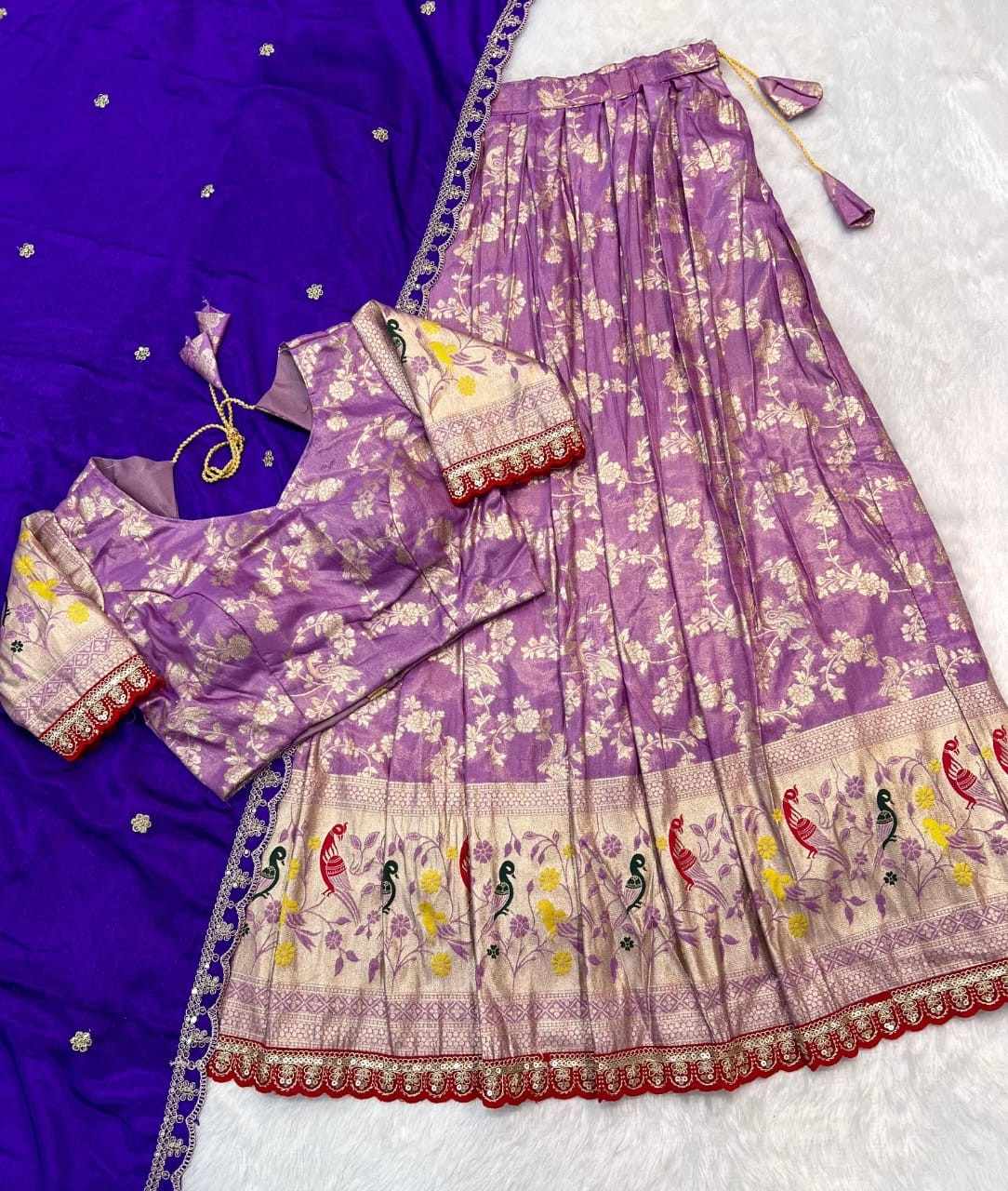 Paithani Tissue Silk Lehengas