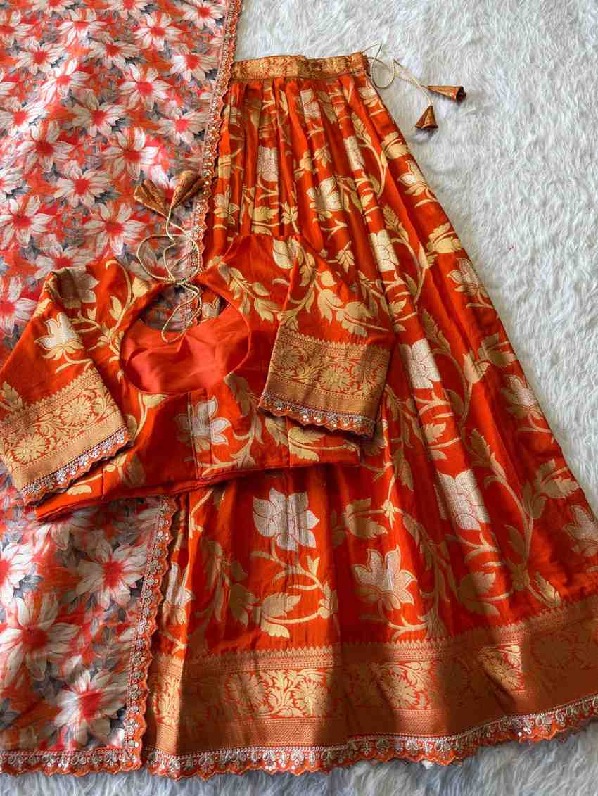 Fancy Khaddi crepe lehenga – colour 2 – Arhas Couture
