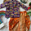 Kid's Viscose Natural Crepe Kurta Set