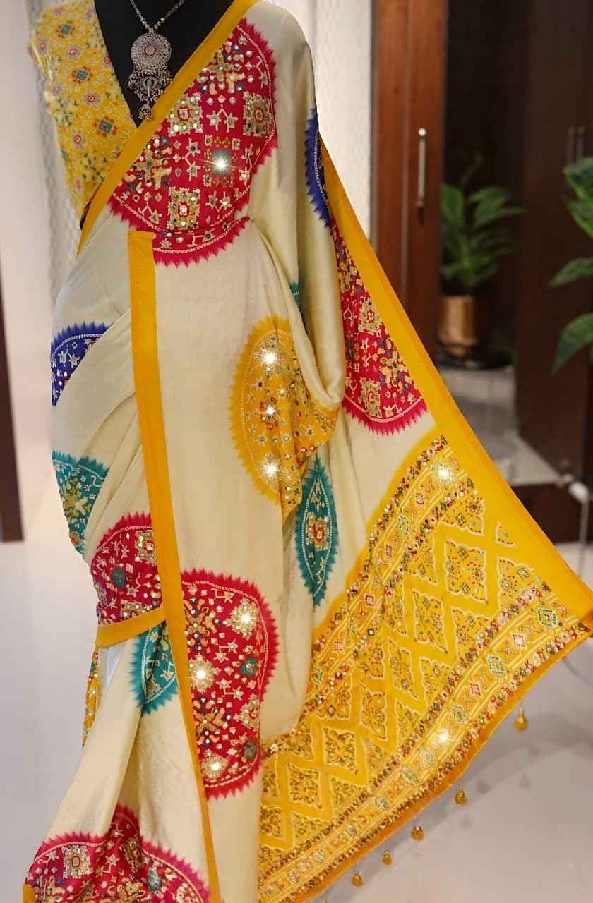 Fancy Gajji silk saree – colour 1 – Arhas Couture