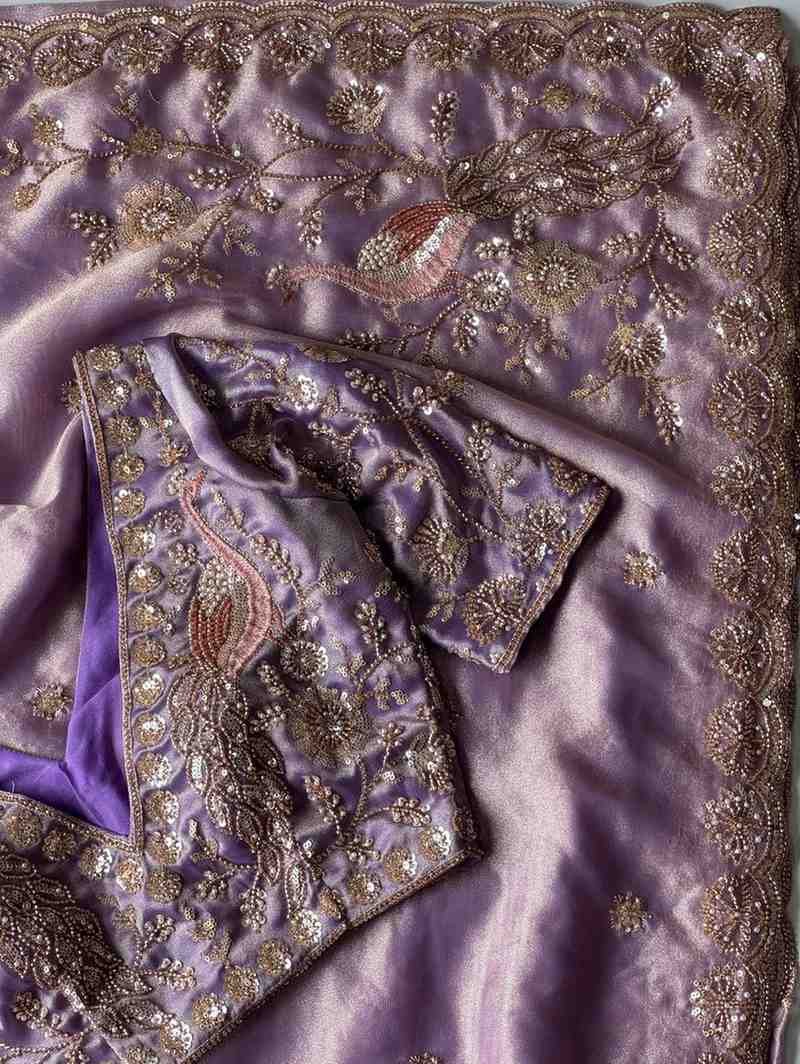 Fancy Banarasi tissue saree – colour 2 – Arhas Couture