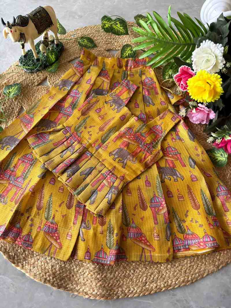 Kid's Kota Kalamkari Lehenga