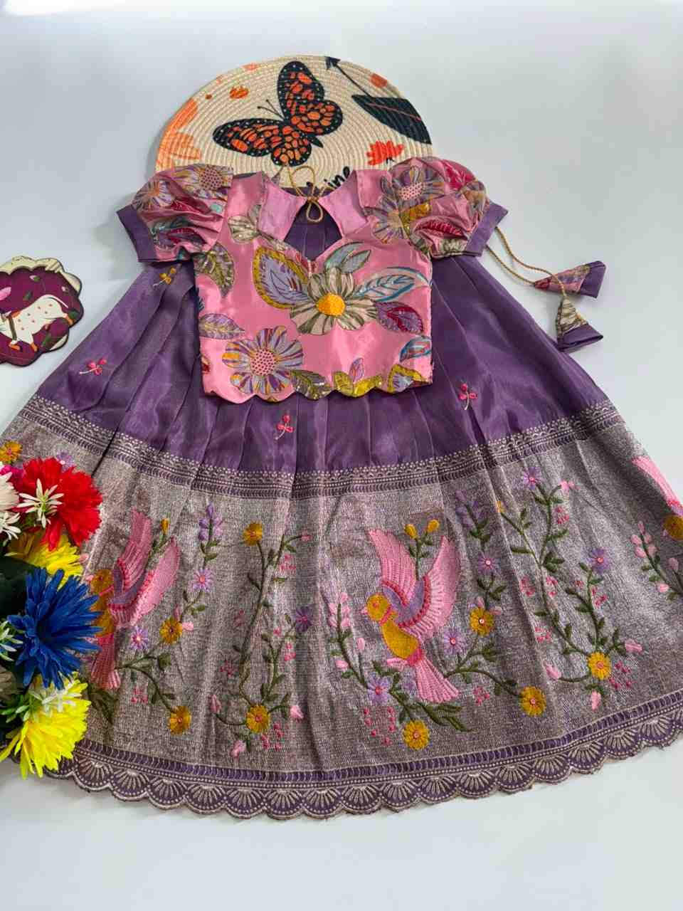 Kid's Tissue Silk Lehengas