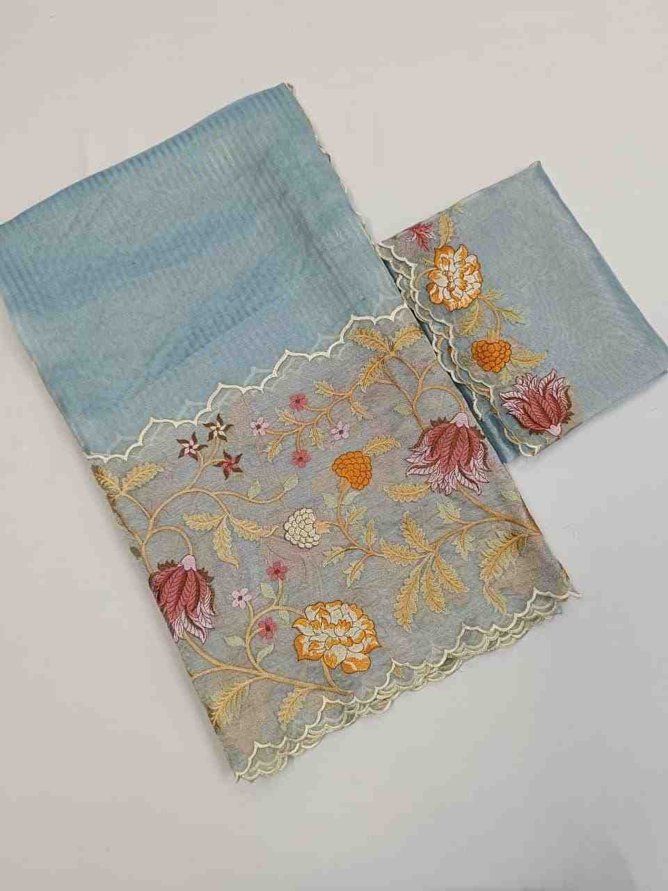 Kora Organza Floral Sarees