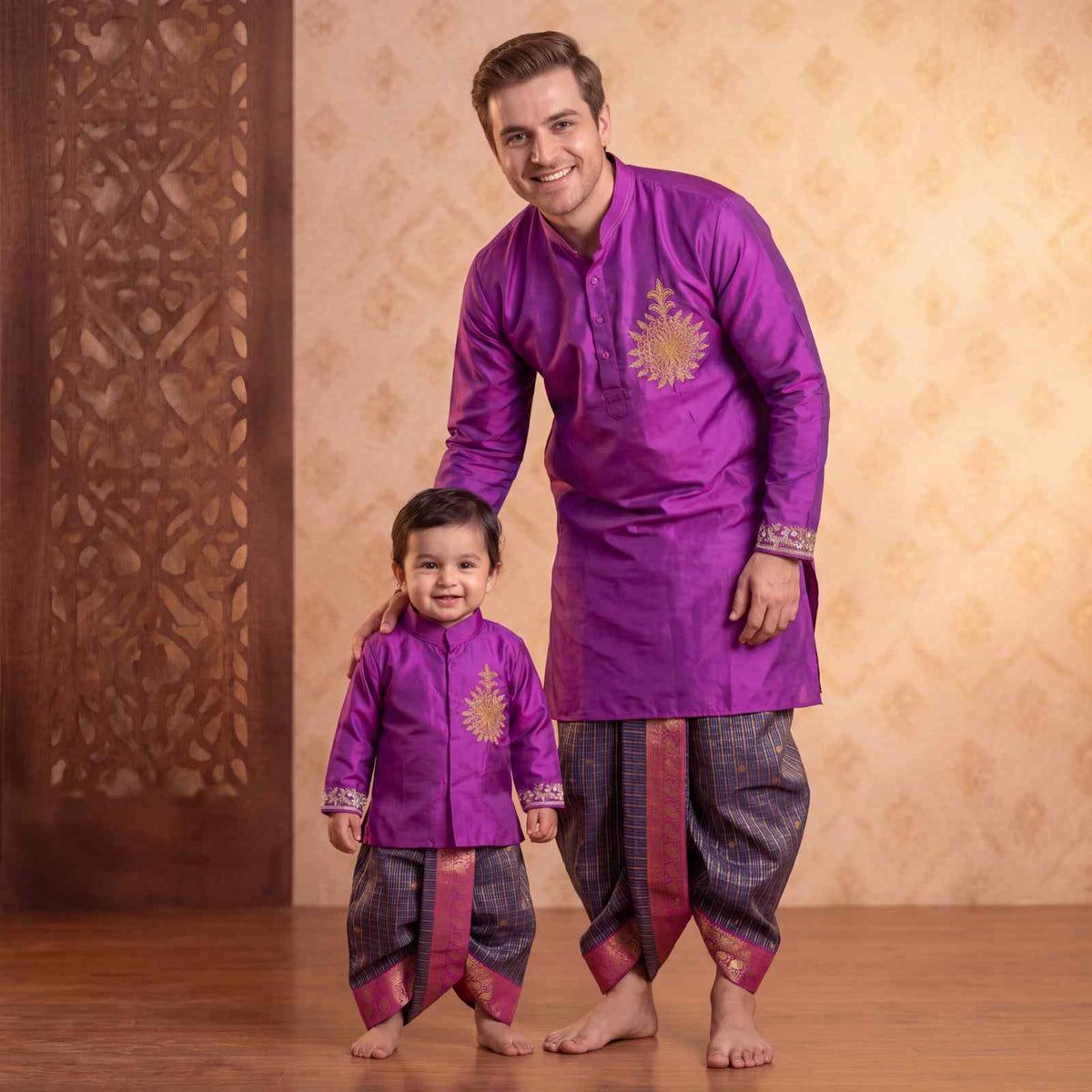 AC's Semi Kanchi Silk Family Outfits