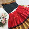 Kids designer lehenga – dark green – Arhas Couture