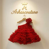Little Queen ruffle gown – Red, Pink, Blue, White – 1 to 15 years – Arhas Couture