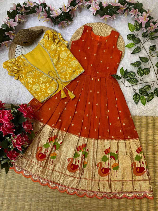 Kid's Tissue Silk Gowns