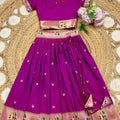 Kid's Paithani Silk Lehengas