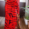 Satin Crepe Striped Saree