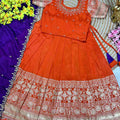 Kid's Tissue Silk Lehenga