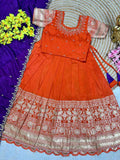 Kid's Tissue Silk Lehenga