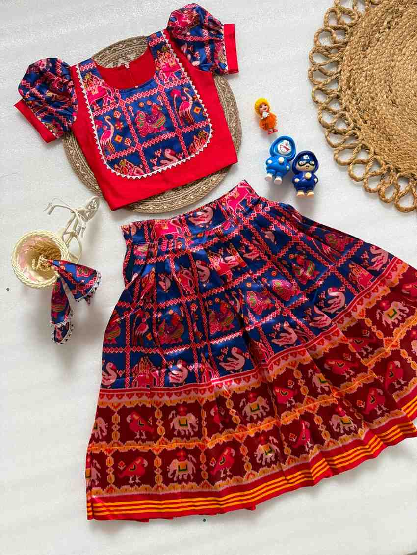 Kid's Patola Silk Lehengas