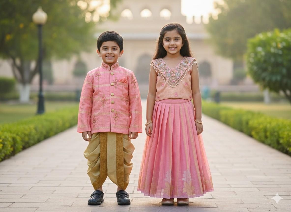 Soft tissue family outfit – girls and boys – 6 months to 15 years – Arhas Couture