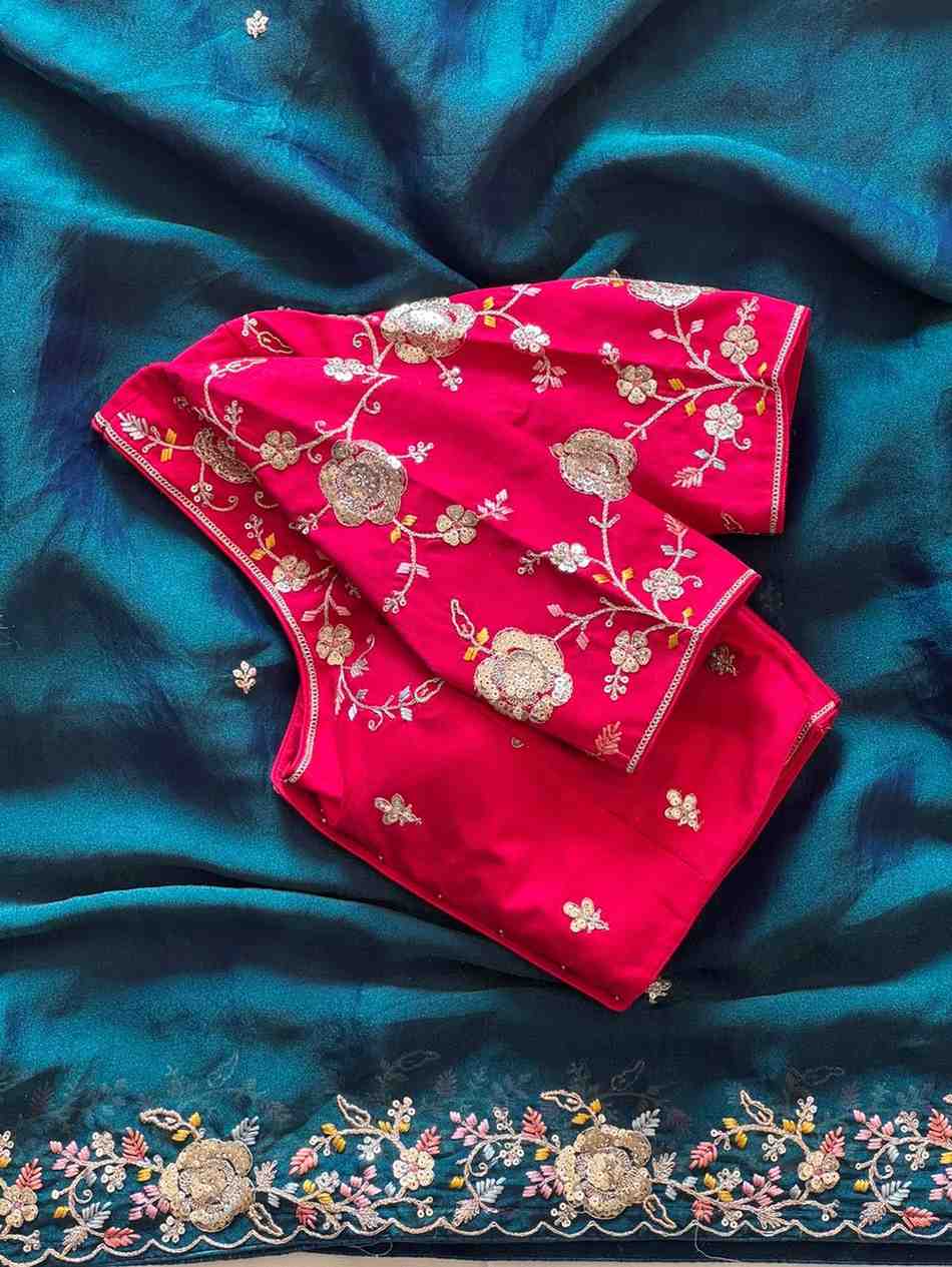 Fancy space silk handwork saree – colour 3 – Arhas Couture