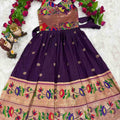 Kid's Soft Silk Paithani Gowns