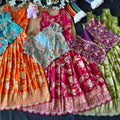 Kid's Khadi Georgette Lehengas