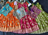 Kid's Khadi Georgette Lehengas