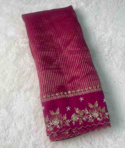 Fancy Kora tissue saree – colour 1 – Arhas Couture