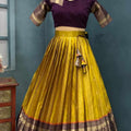 Fancy Kanjivaram lehenga – colour view – Arhas Couture