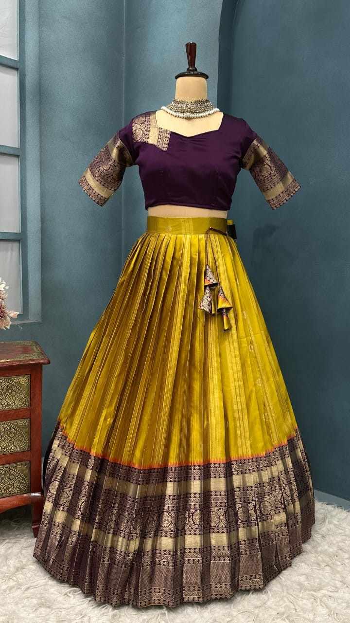 Fancy Kanjivaram lehenga – colour view – Arhas Couture