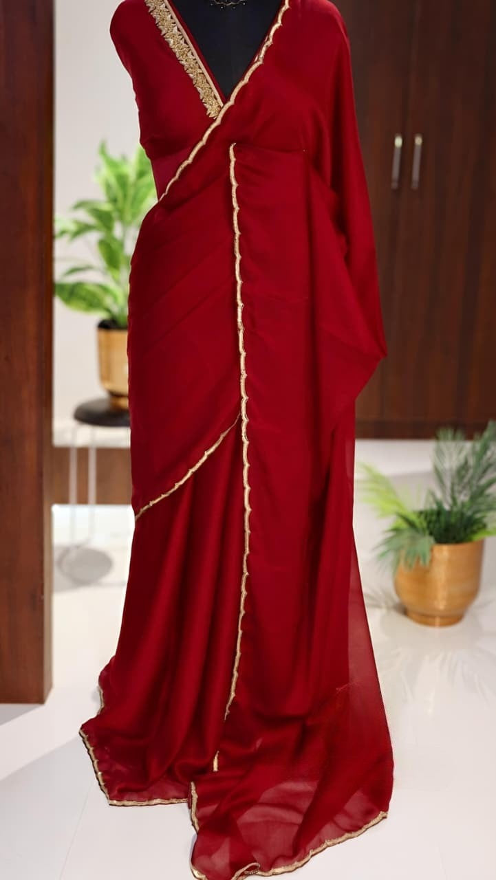 Satin Silk Sequins Sarees