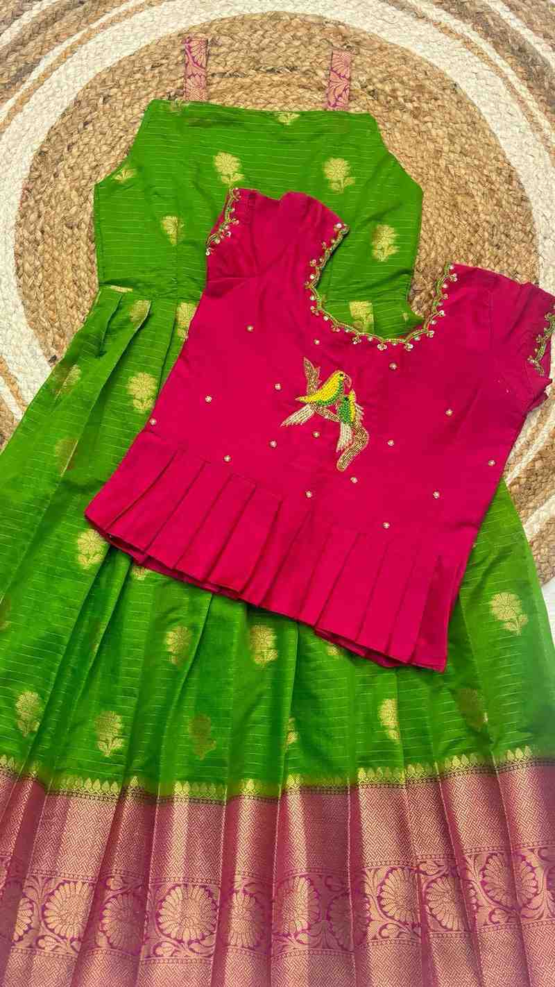 Kid's Banarasi Silk Lehenga