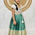 Kids semi Kanchi frock with coat model – 6 months to 15 years – Arhas Couture