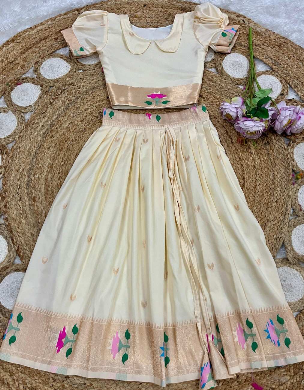 Kid's Paithani Silk Lehengas