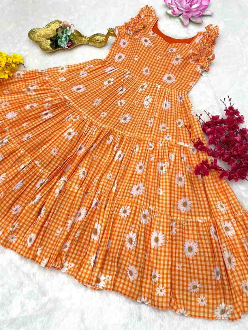 Fancy Cambric cotton gown – colour 3 – Arhas Couture