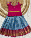 Kid's Raw Silk Lehenga