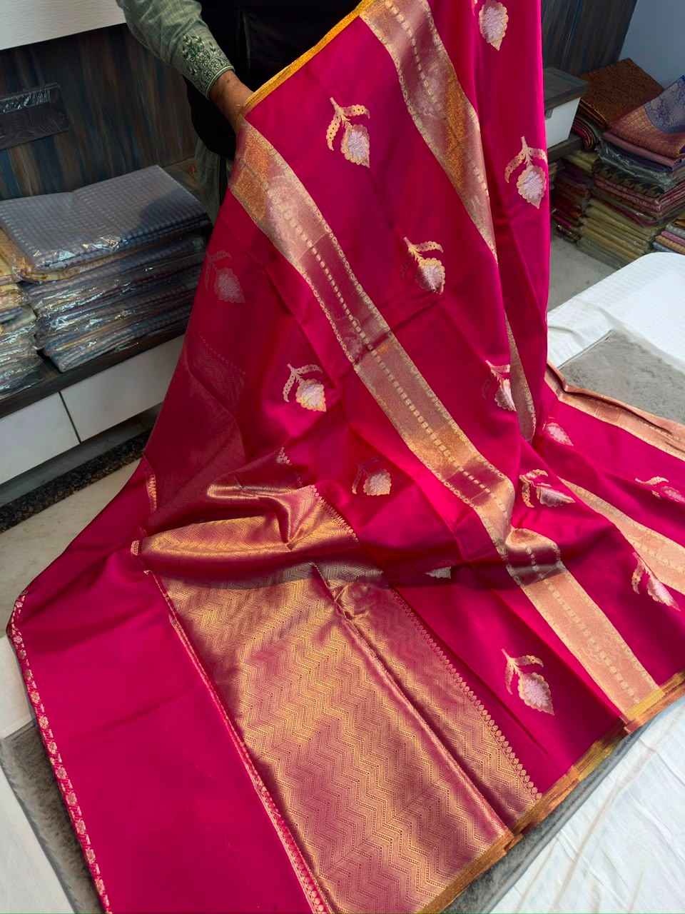 Banarasi Raw Mango Soft Silk Sarees