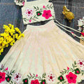 Kid's Floral Russian Silk Lehenga