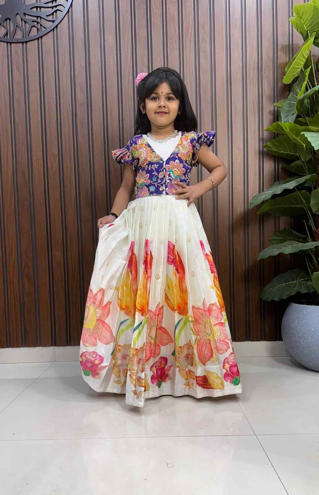 Kids Viscose silk gown – colour 1 – Arhas Couture