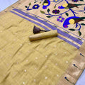 Munga Cotton Paithani Sarees