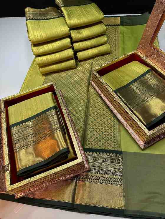 Kid's Banarasi Raw Silk Family Combo