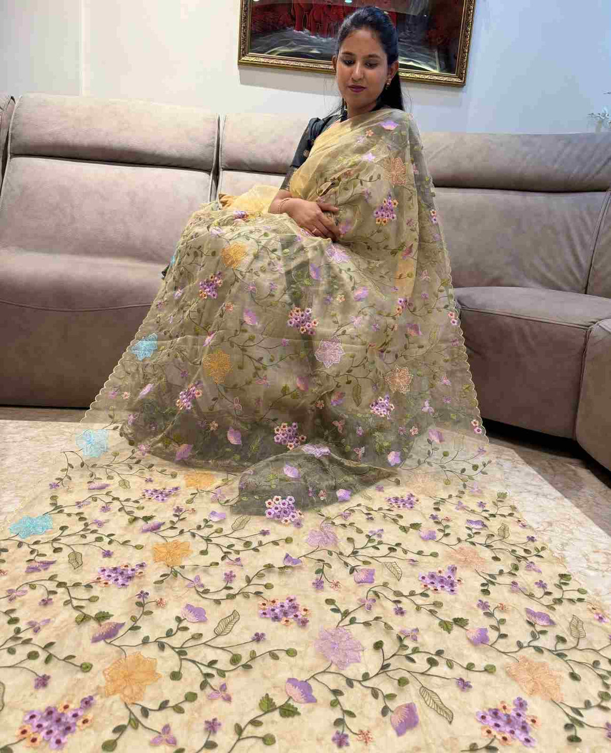 AC's Organza Shimmer Sarees