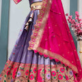 Fancy two-tone tissue lehenga – colour view – Arhas Couture