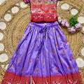 Kids soft silk Paithani lehengas by Arhas Couture