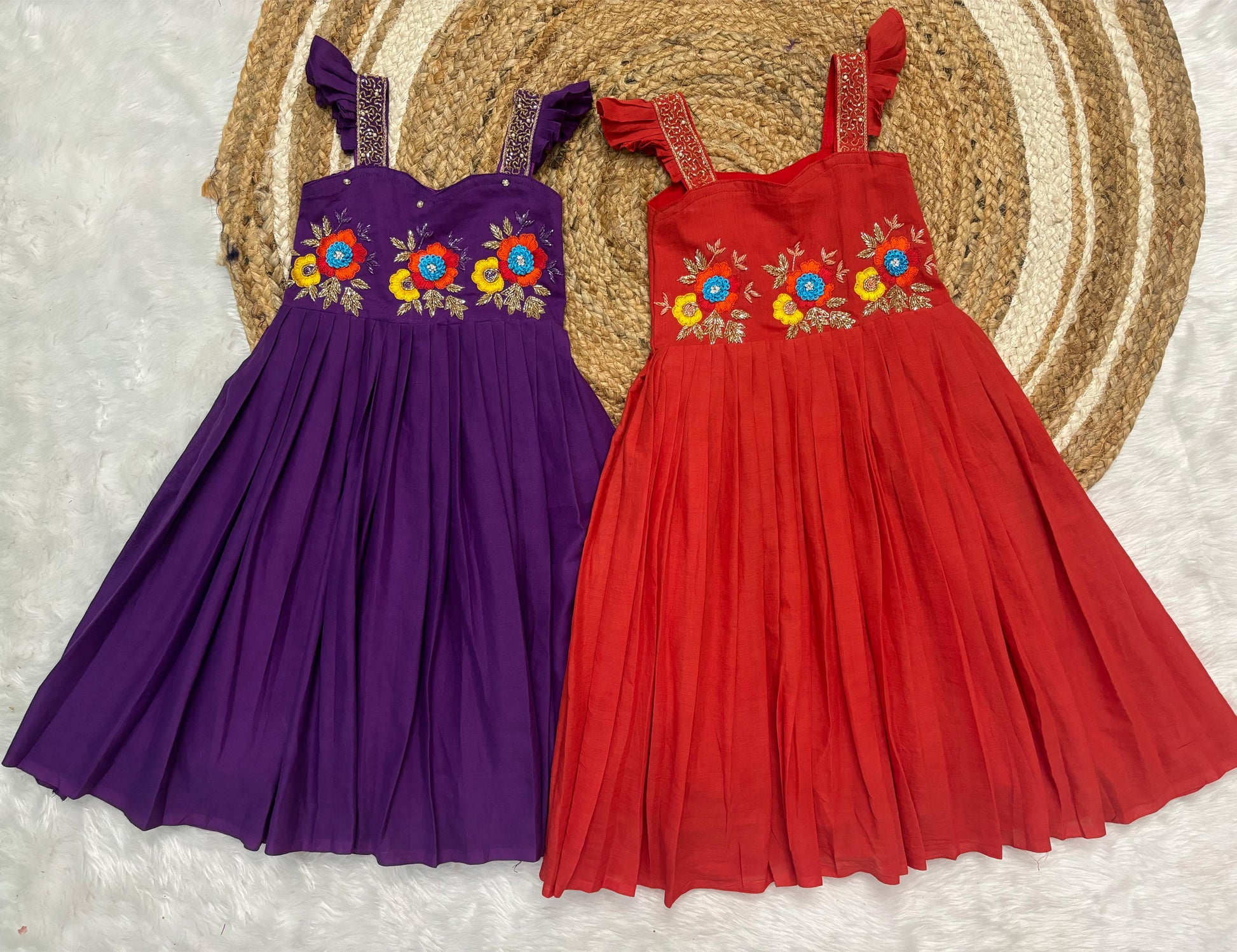 Mul cotton family combo frocks by Arhas Couture