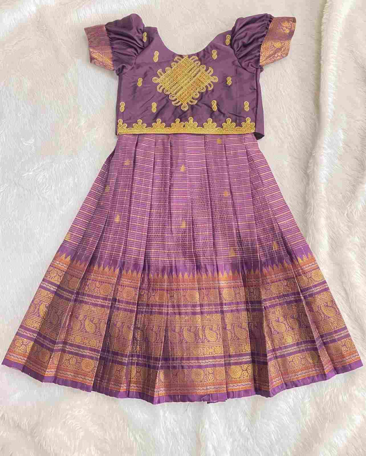 Gold Zari Silk Family Outfits